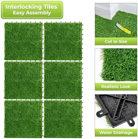 Sorbus Interlocking Artificial Grass Tiles - Image 4