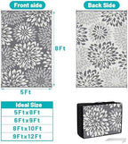 HEBE Waterproof Outdoor Rug 5'x8', Floral Reversible Plastic Patio Rug - Image 2
