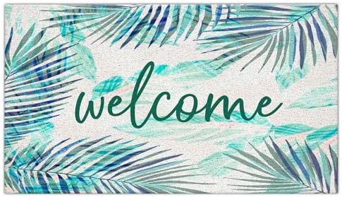 Jvpke Tropical Monstera Leaf Welcome Mat by TowelDecoration
