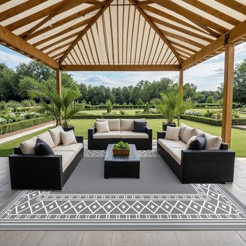 GENIMO Outdoor Rug, Waterproof Plastic Rugs 10'x14' - Image 3
