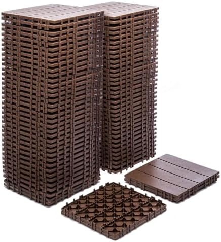 Interlocking Deck Tile – 68-Pack 11.42"x11.42" Plastic Flooring Tile, 61.60 - Image 3
