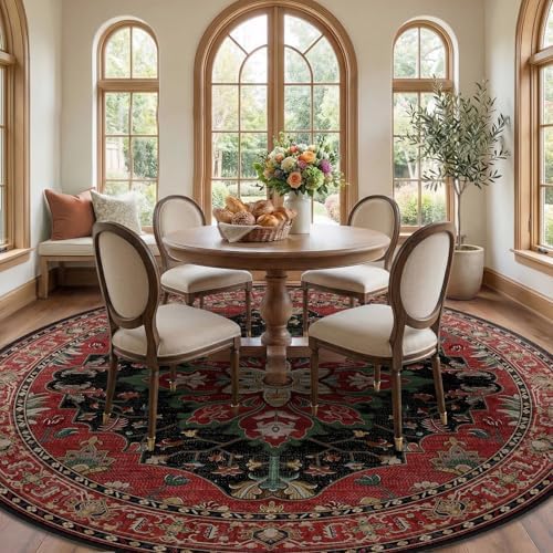 RELEANY Washable Area Rug, Round 10ft - Image 3
