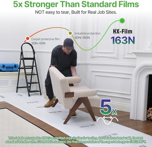 39" x50' Heavy-Duty Floor Protection | Construction Grade Carpet Protector | - Image 5