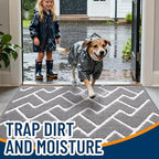OLANLY Front Door Mat 47x20, Low-Profile Easy Clean Doormat - Image 2