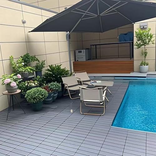 44-Pack Interlocking PP Deck Tiles, All-Weather Anti-Slip Patio Tiles - Image 3