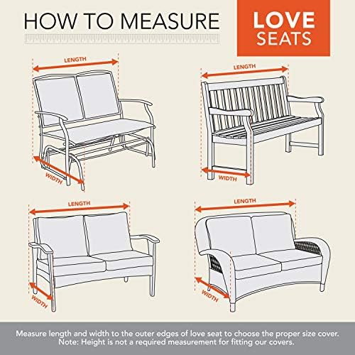 Modern Leisure Basics Patio Loveseat Cover - Image 5