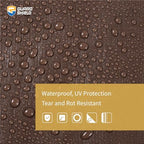 GUARD SHIELD Tarps Heavy Duty Waterproof 10x10 Feet Brown/Silver Poly Tarp - Image 3