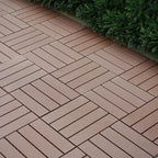 44 Pack Interlocking Deck Tiles, 12x12 Inch Modern Plastic Outdoor Flooring - Image 2