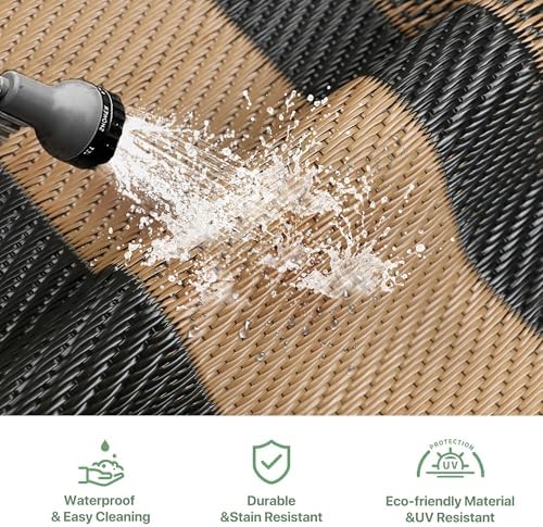 GENIMO Outdoor Rug, Waterproof Plastic Rugs - Image 6