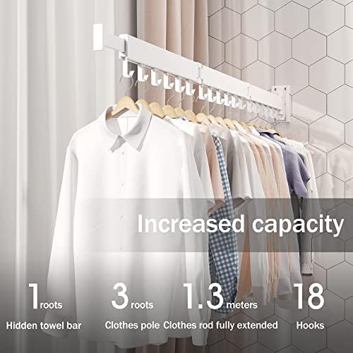 Wall Mounted Drying Rack, Foldable Clothes Drying Rack - Image 4