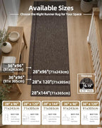 Color&Geometry Runner Rug 26"x95" Non Slip Rubber Backing Hallway Rug - Image 2