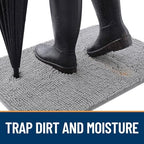 OLANLY Dog Door Mat for Muddy Paws 70x32, Super Absorbent Chenille Mud Mat - Image 2