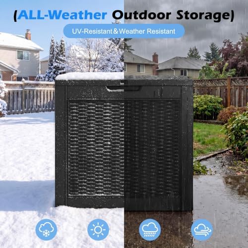 Outdoor Storage Box Waterproof, 30 Gallon Deck Box - Image 4