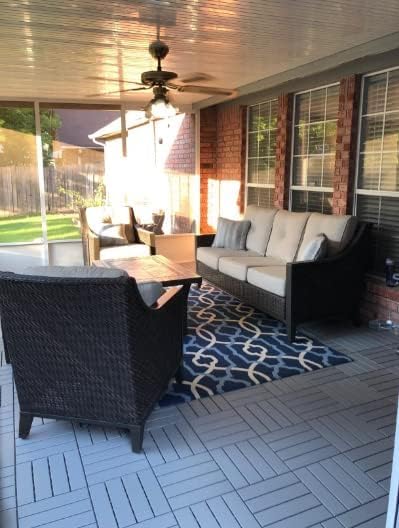60 sq. ft Plastic Interlocking Deck Tiles, 60 Pack Patio Deck Tiles, Patio - Image 7