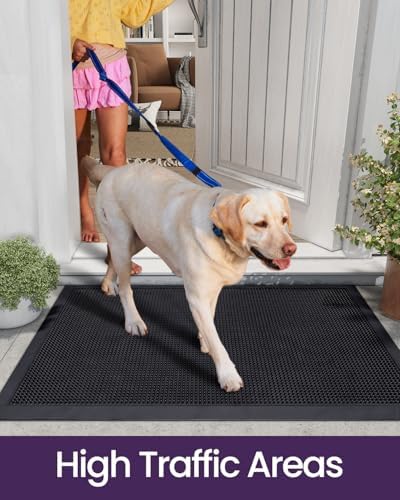 DEXI Door Mat Outside Entrance 24x36, Heavy Duty Rubber Doormats - Image 6
