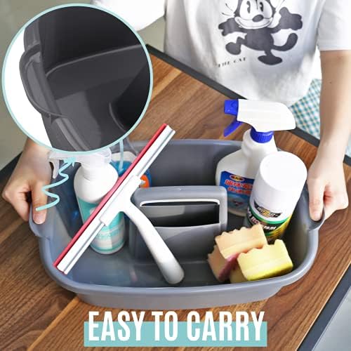 Cleaning Caddy Organizer with Handle, Cleaning Tool Storage Tote, 2 Pack - Image 5
