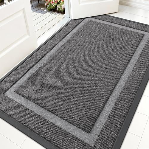 OLANLY Front Door Mat Outside 59x34, All-Season Heavy-Duty Rubber Doormat by OLANLY