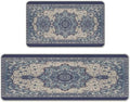 Boho Vintage Floral Kitchen Rugs Set of 2 by Livcoz