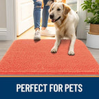 OLANLY Dog Door Mat for Muddy Paws 70x46, Super Absorbent Chenille Mud Mat - Image 6