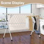 Stainless Steel Clothing Rack, Clothes Drying Rack Foldable, Anti Slip Laundry - Image 2