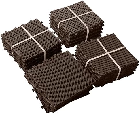 Interlocking Deck Tiles Outdoor Waterproof, Composite Patio Flooring by SHPAIDIRECT