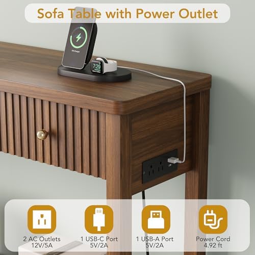 Decofy 47'' Fluted Console Table - Image 3
