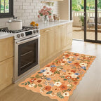 DUKINO 2x4 Rug for Entryway, Floral Washable Kitchen Rugs Non Slip - Image 3