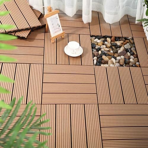 10pcs Interlocking Patio Deck Tiles，decking Boards Outdoor Waterproof，12"x12" - Image 2