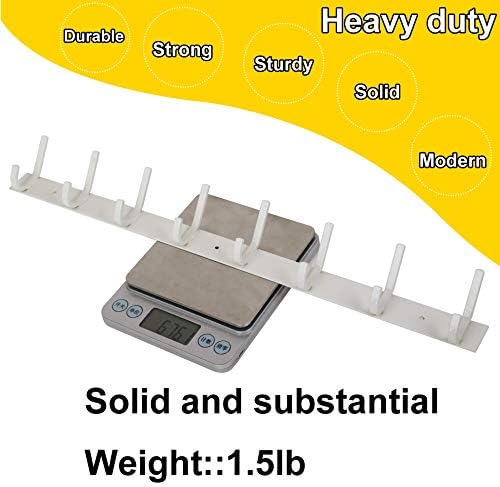 WEBI Coat Rack Wall Mount, 8 Hooks, Coat Hanger Wall, Hook Rack, Jacket Hooks - Image 6