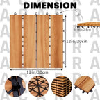 10pcs Golden Select Composite or Rubber Interlocking Deck Tiles -12" UV - Image 2