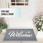 T.HENV Welcome Mat Outdoor, 2 Pack 32x20 Waterproof All-Season Front Door Mat - Image 3