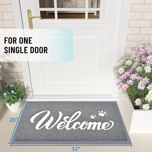 T.HENV Welcome Mat Outdoor, 2 Pack 32x20 Waterproof All-Season Front Door Mat - Image 3