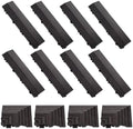 Ripeng 12 Pack Black Wood Deck Tile Edge Trim Set 8 Straight 4 Corner Edge by Ripeng