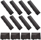 Ripeng 12 Pack Black Wood Deck Tile Edge Trim Set 8 Straight 4 Corner Edge by Ripeng