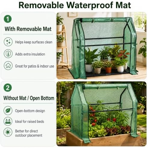 Gardzen Mini Greenhouse, PE Cover - Image 5