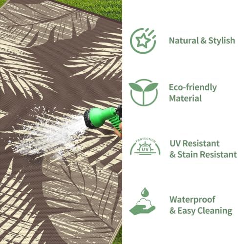 GENIMO Outdoor Rug, Waterproof Plastic Rugs - Image 6