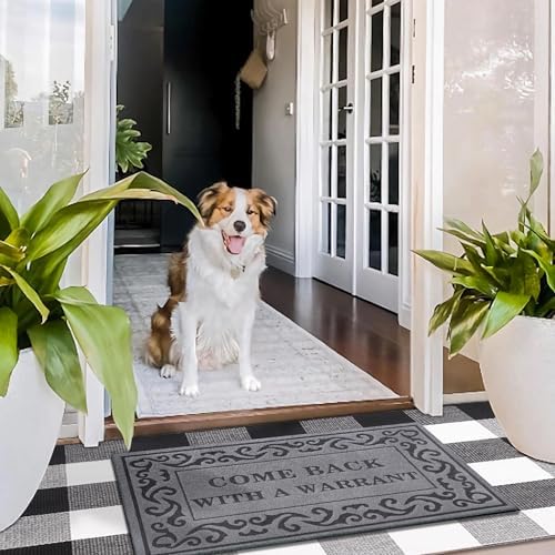 Doormat Outdoor Entrance Front Door Mat Grey Come Back - Image 5