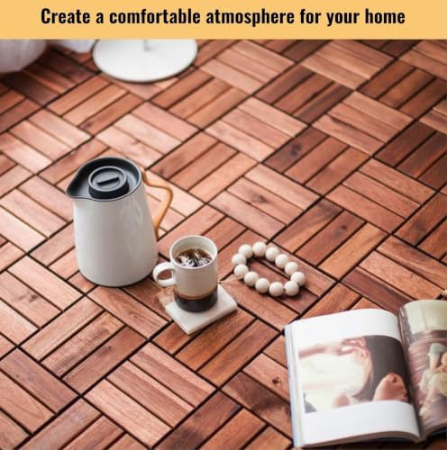 Acacia Wood Interlocking Deck Tiles - Image 7