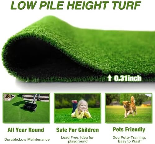 XLX TURF Outdoor Artificial Grass Rug 5FT X 7FT, Extra Large Pets Grass Pad - Image 4