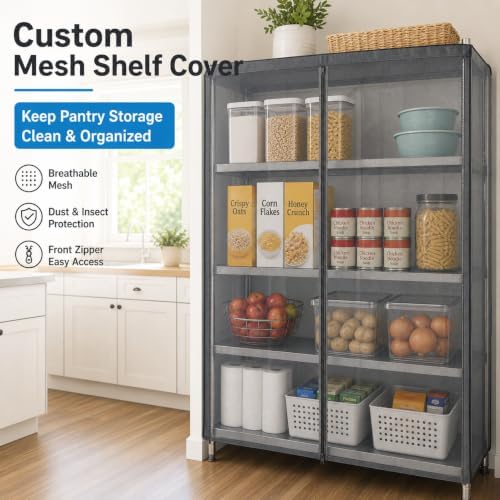 Corevibe Custom Size Dust Cover, Heavy Duty Mesh Rack Cover - Image 2