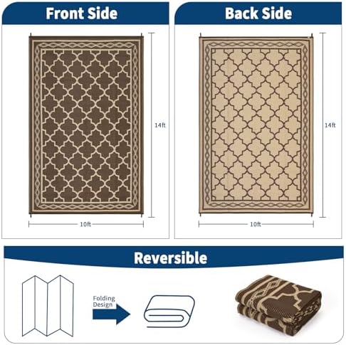 Waterproof 10'x 14' Outdoor Rug - Image 2