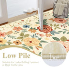 DUKINO 6x9 Area Rugs, Floral Washable Rug - Image 6