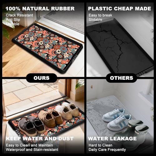 BEHERO Boot Tray Shoe Mat Decorative Patterned, Rubber Shoe Matt Tray - Image 4