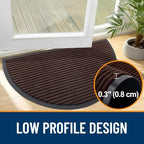OLANLY Half Circle Front Door Mat 47x30, Waterproof Heavy-Duty Doormat - Image 4