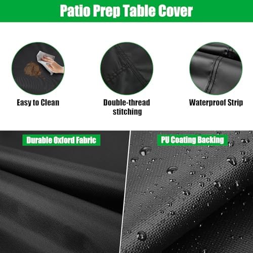 Outdoor Table Cover for 42 Inch Patio Prep Table Furniture - Image 3