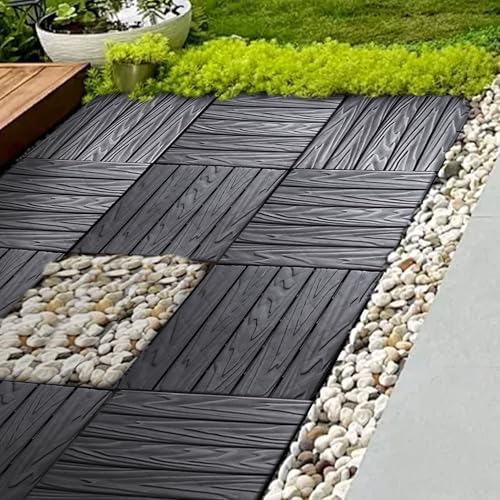 68 Pcs Interlocking Deck Tile, 61.60 Sq.Ft Deck Flooring Outdoor Waterproof All - Image 3