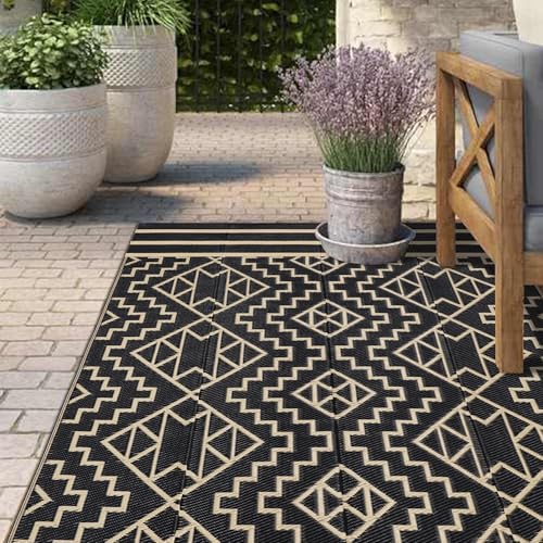 SAND MINE Reversible Mats, Plastic Straw Rug, Modern Area Rug, Large Floor Mat - Image 5