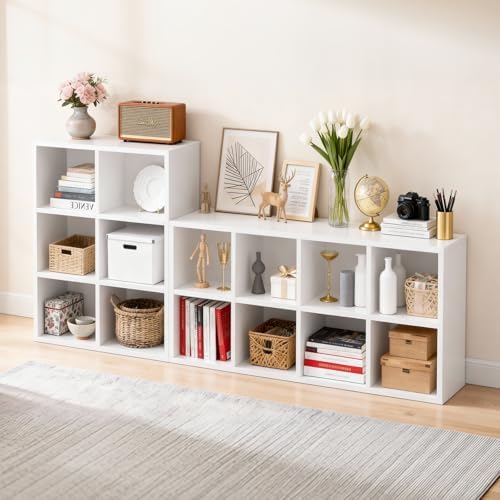 LUCKLIFE 8-Cube Storage Organizer, Modular Bookcase Shelf - Image 7