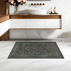 Dark Green 2x4 Rug Runner, Entryway Rugs, Small Runners - Image 6