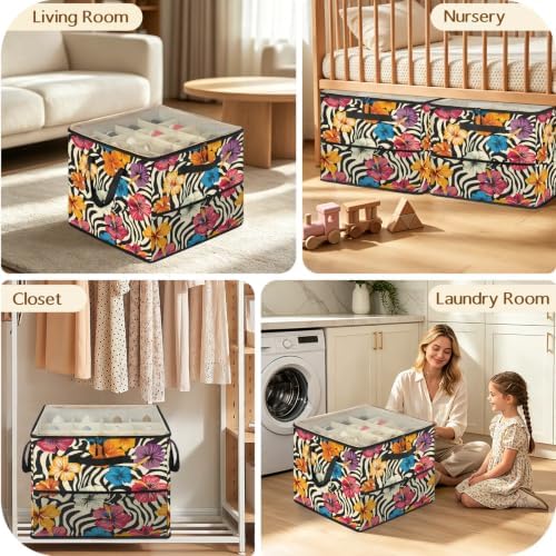 Zebra Stripes Shoe Organizer for Closet - Image 7